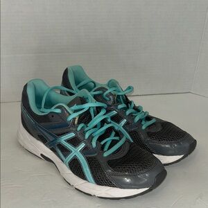 ASICS Women's Athletic Shoes - Gray and Teal